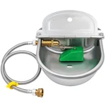 Muduoban Automatic Water Dispenser For Dog Chicken 10.6"X10"X4.7", Silvery. Fixed Price $47.23.