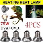 4 Pack 75W Uva Uvb 3.0 Light Bulbs Heat Lamp For Reptiles. Fixed Price $16.79.