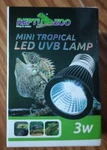 Zoo Mini Tropical Led Uvb Lamp 3W New, Box Damaged Reptile Light. Fixed Price $15.99.