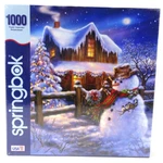 Springbok 1,000 Piece Jigsaw Puzzle 'the Country Christmas' Factory Sealed Box. Fixed Price $34.00.