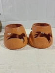 Vintage Ceramic Southwestern Terra Cotta Light Lamp Covers (2) Horse. Fixed Price $14.98.