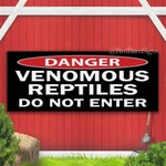 Danger Venomous Reptiles Herp Room Banner Sign Lizard Snake. Fixed Price $131.99.