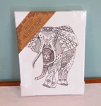 Stupell Adult Coloring Canvas Wall Art With Markers Elephant New. Fixed Price $27.99.