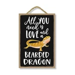 All You Need Is Love And Bearded Dragon Funny Wooden Home Decor For Pet Rep.... Fixed Price $21.82.