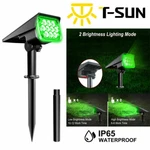 T-sun Led Solar Spotlights Green Outdoor Yard Pathway Garden Landscape Lamp IP65. Fixed Price $56.99.
