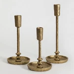 Rustic Cast Iron Taper Candle Holder - Set Of 3 Vintage Antique Brass. Fixed Price $65.97.
