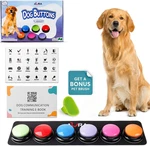 Dog Buttons For Communication With Non-slip Pack Of 6, Multiple Colors. Fixed Price $38.91.