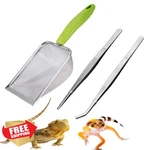 Woyous Reptile Sand Scoop Green 2MM Fine Mesh Terrarium Litter Cleaner Tongs. Fixed Price $27.99.