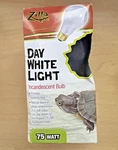 Zilla Day White Incandescent Bulb For Reptiles 75 Watt (1 Unit). Fixed Price $10.95.