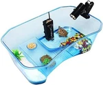 Medium Blue Turtle Aquarium 5 Gallon Tank With Basking Area For Small Reptiles. Fixed Price $22.39.