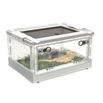 Large Portable Reptile Tank 360 View Mesh Top Foldable Frame White Box. Fixed Price $50.76.