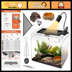 Azv Reptile Terrarium Starter KIT,8 Piece Small Tank With Escape-proof. Fixed Price $95.94.