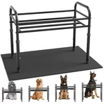 Adengl Raised Dog Stand HEIGHT:8.7"-13.4", Black (bowls Not Included). Fixed Price $47.23.