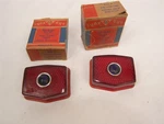 1941-1947 Pontiac Nors Lynx Eye Glass Blue Dot Stop Tail Lamp Light Lens Pair. Fixed Price $45.00.