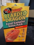Zoo Med Bearded Dragon Food Sampler Value Pack. Fixed Price $10.00.