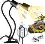 Reptile Heat Double-head With Clamp, Uva Uvb Light. Fixed Price $37.99.