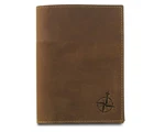 Wanderings Leather Travel Wallet With Passport Holder - 14 X 10 Cm, Brown. Fixed Price $35.88.