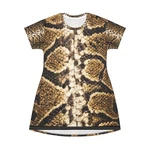 Ball Python Snake Skin Print T-shirt Dress All-over. Fixed Price $40.99.