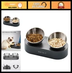 Petkit Stainless Steel Elevated Cat And Dog Bowls, Non-slip Tilted Set. Fixed Price $38.99.