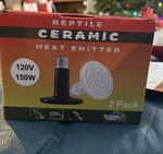 Lucky Herp 150W Ceramic Heat Emitter, Reptile Bulbs, 2 Pack. Fixed Price $15.00.