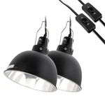 Cavachew 2 Pack Reptile Light Fixture, Deep Dome 8.5IN, Black. Fixed Price $54.78.