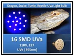 Turtle Snake Dragon Reptile 16 Smd Led Uva Light Bulb 110V E27 Usa Certified. Fixed Price $34.99.