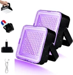 2 Pack Rechargeable Black Light 60W 5000 Mah Dimmable Uv 100 Led. Fixed Price $29.99.