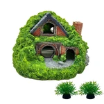 Tfwadmx Fish Tank Hobbit Decorations,resin Small Cave Hideout House,aqua. Fixed Price $23.79.