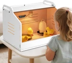 Chicken Brooder Box For Chicks, Quail With Heating Lamp, 2 Mode White. Fixed Price $86.05.