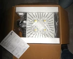 100W Led 16" Square Area Light Fixture Slip Fitter Mount Bronze Neptun New. Fixed Price $242.08.