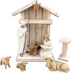 Mantle Stable Wood Creche Reclaimed Fits Willow Tree Angel Nativity Manger. Fixed Price $74.99.