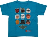 Star Wars Lego Heads Blue Juvenile T-shirt All Size For Adults, Kids. Fixed Price $19.31.