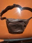 Hide Stitches Leather Fanny Pack Adjustable Strap Zipper Closure Great Condition. Fixed Price $9.99.