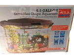 Culture 6.5 Gallon Aquarium Kit Semi Hex Shape Multi Color Led Lights New. Fixed Price $75.00.