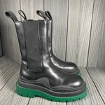 Bottega Veneta Boots Black Green Made In Italy 37 Us Item # BOT251924. Fixed Price $375.00.