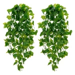 Bleum Cade Fake Hanging Plants, Artificial Pothos 2PCS, Ivy Vines. Fixed Price $23.94.