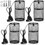 4 Pcs Reptile Heat Lamp Guard With 150W Ceramic Emitter Basking Anti Sca.... Fixed Price $90.49.