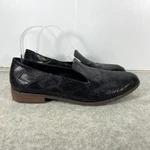 Lucky Brand Elafina Black Leather Snake Reptile Loafers Womens 10. Fixed Price $35.00.