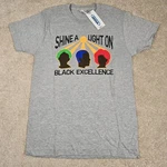 Nwt Men's Grey Proud By Design Shine Light On Black Excellence Small. Fixed Price $6.00.