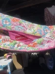 Lazy Daze 12 Ft Double Layered Quilted Fabric Swing With Pil.... Fixed Price $90.00.