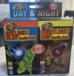 Zoo Med Day & Night Reptile Tank Bulbs Combo Pack 60 Watts New. Fixed Price $12.99.