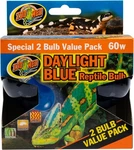 Zoo Med Daylight Blue Naturalistic Reptile 60-WATTS 2-BULB Value Pack. Fixed Price $14.53.