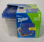 New Pack Ziploc Medium Square Storage Containers 5 Cups One Press Seal 847023. Fixed Price $16.99.