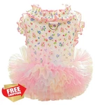Anelekor Floral Puppy Dress Pink Large Dog Clothes Spring Cat Outfit Tutu. Fixed Price $27.99.