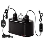 Zoo Dual Dome Reptile Heat Lamp Fixture W/ Pid Dimming Thermostat & Timer. Fixed Price $40.18.