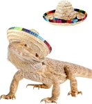 Pumexfe Mini Sombrero Hats For Bearded Dragon Lizard Cowboy Straw Small, 2PC. Fixed Price $20.50.