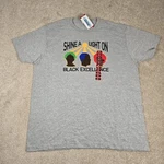 Nwt Men's Grey Proud By Design Shine Light On Black Excellence Xl. Fixed Price $6.00.