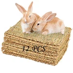 Pinvnby Hay Mats For RABBITS,12 Pack Natural Grass Pcs Yellow. Fixed Price $27.34.