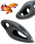 Corisrx Fish Tank Decorations Ceramic Betta Cave - Aquarium Cichlid Black. Fixed Price $24.84.