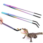2PCS Stainless Steel Reptile Feeding Tongs With Rubber Tip, 10.6", Colorful. Fixed Price $9.36.